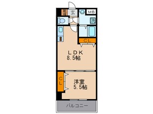 ロイヤル天神東１０４の物件間取画像